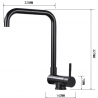 Mexen Madox robinet de cuisine pour installation sous le comptoir, Noir - 672000-70