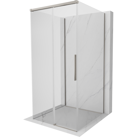 Mexen Rox-3S cabine de douche 3 parois coulissante 100 x 100 cm, transparent, nickel brossé - 8C2-100-100-97-00-3S