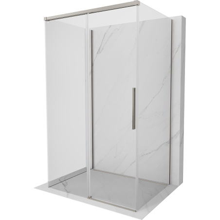 Mexen Rox-3S cabine de douche à 3 parois coulissantes 160 x 100 cm, transparent, nickel brossé - 8C2-160-100-97-00-3S