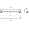 Mexen Flat Wall drain linéaire mural 2en1 110 cm, or - 1530110