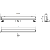Mexen Flat Wall canalisation linéaire murale 2en1 100 cm, noir - 1730100