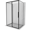 Mexen Rox-3S cabine de douche coulissante gauche à 3 parois 95 x 100 cm, cadre noir, noir - 8C2-095-100-70-70-3S-L
