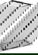 Mexen Rox-3S cabine de douche 3 parois coulissante droite 130 x 75 cm, cadre noir, noir - 8C2-130-075-70-70-3S-P