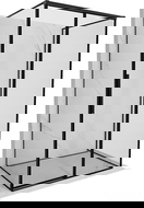 Mexen Rox-3S cabine de douche à 3 parois coulissante à droite 130 x 100 cm, cadre noir, noir - 8C2-130-100-70-70-3S-P