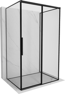 Mexen Rox-3S cabine de douche à 3 côtés coulissante droite 125 x 110 cm, cadre noir, noir - 8C2-125-110-70-70-3S-P