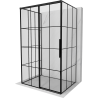 Mexen Rox-3S cabine de douche 3 parois coulissante gauche 120 x 75 cm, grille noire, noir - 8C2-120-075-70-77-3S-L