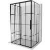 Mexen Rox-3S cabine de douche à 3 parois coulissante gauche 95 x 110 cm, grille noire, noir - 8C2-095-110-70-77-3S-L