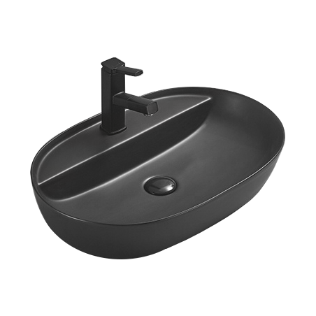 Mexen Adel lavabo sur comptoir 60 x 41 cm, noir mat - 22166085