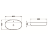 Mexen Adel lavabo sur plan 80 x 40 cm, noir mat - 22168085