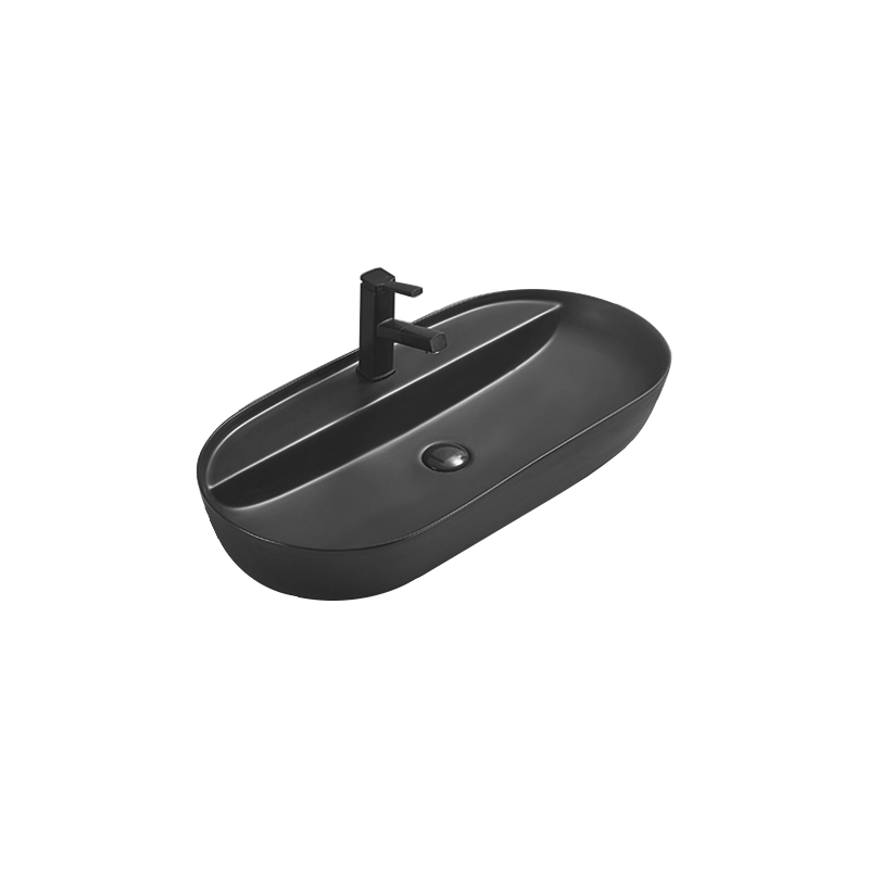 Mexen Adel lavabo de comptoir 80 x 40 cm, Noir mat - 22168085