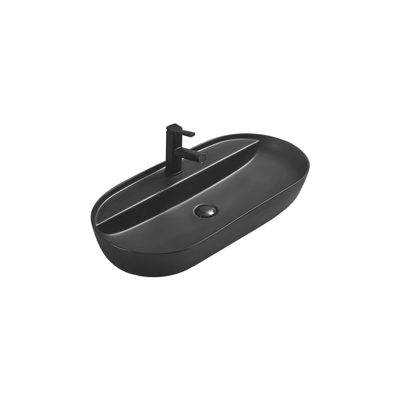 Mexen Adel lavabo sur plan 80 x 40 cm, noir mat - 22168085