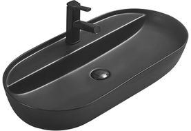Mexen Adel lavabo à poser 80 x 40 cm, noir mat - 22168085