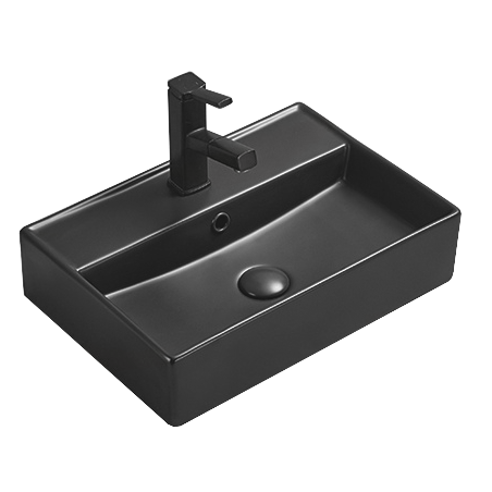 Mexen Blanca lavabo à poser 50 x 35 cm, noir mat - 21105085