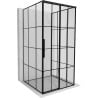 Mexen Rox-3S Cabine de douche à 3 parois coulissante droite 90 x 90 cm, grille noire, noire - 8C2-090-090-70-77-3S-P
