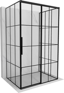 Mexen Rox-3S cabine de douche à 3 parois coulissante droite 90 x 110 cm, grille noire, noir - 8C2-090-110-70-77-3S-P