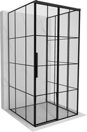 Mexen Rox-3S cabine de douche 3 parois coulissante droite 110 x 110 cm, grille noire, noire - 8C2-110-110-70-77-3S-P
