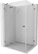 Mexen Lunar cabine de douche pivotante gauche 80 x 90 cm, transparent, or rose - 834-080-090-60-00-L