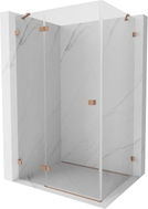 Mexen Lunar cabine de douche pivotante gauche 75 x 80 cm, transparent, cuivre brossé - 834-075-080-65-00-L