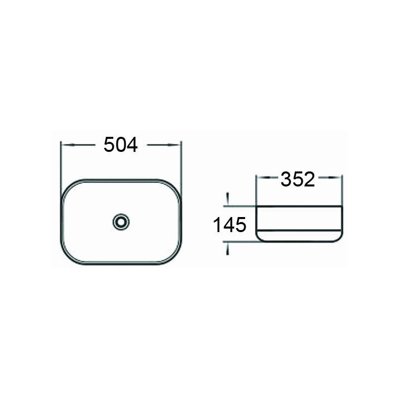 Mexen Daria lavabo sur plan 50 x 35 cm, noir mat - 21935085