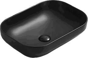 Mexen Daria lavabo de comptoir 50 x 35 cm, Noir mat - 21935085