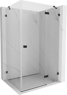 Mexen Lunar cabine de douche pivotante droite 75 x 80 cm, transparent, noir - 834-075-080-70-00-P