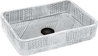 Mexen Akra lavabo à comptoir en verre 46 x 33 cm, transparent - 24024600