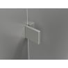 Mexen Lunar cabine de douche pivotante droite 75 x 80 cm, transparent, nickel brossé - 834-075-080-97-00-P