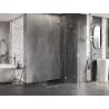 Mexen Lunar cabine de douche pivotante droite 75 x 80 cm, transparent, nickel brossé - 834-075-080-97-00-P