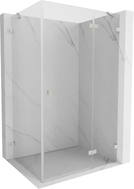 Mexen Lunar cabine de douche pivotante droite 80 x 90 cm, transparent, nickel brossé - 834-080-090-97-00-P
