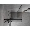 Mexen Mist-H T cabine de douche pivotante gauche 80 x 80 cm, transparent, noir - 8A5T-080-080-70-00-L