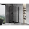 Mexen Mist-H T cabine de douche pivotante gauche 120 x 120 cm, transparent, noir - 8A5T-120-120-70-00-L