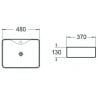Mexen Eva lavabo sur plan 48 x 37 cm, gris clair mat - 21424961