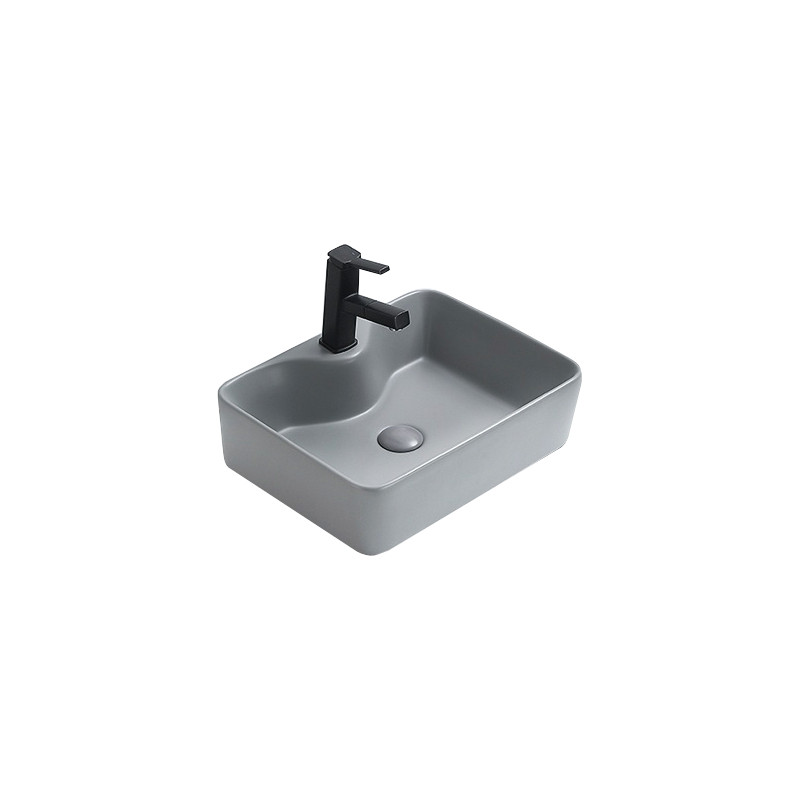 Mexen Eva lavabo à poser 48 x 37 cm, gris clair mat - 21424961
