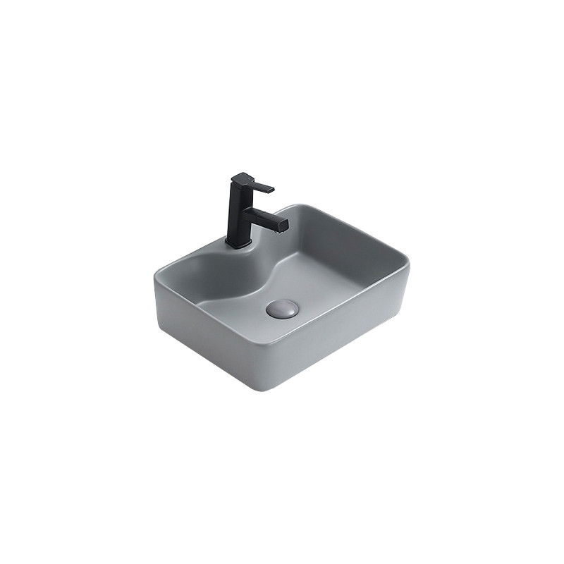 Mexen Eva lavabo de comptoir 48 x 37 cm, Gris clair mat- 21424961
