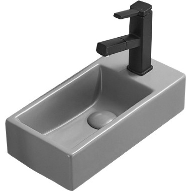 Mexen Inez lavabo mural gauche 40 x 20 cm, gris clair mat - 21484061L