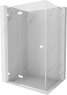 Mexen Lunar L cabine de douche pivotante gauche 80 x 90 cm, transparent, blanc - 834L-080-090-20-00-L