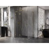 Mexen Lunar L cabine de douche pivotante gauche 75 x 80 cm, transparente, dorée - 834L-075-080-50-00-L
