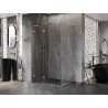 Mexen Lunar L cabine de douche pivotante gauche 75 x 80 cm, transparente, dorée - 834L-075-080-50-00-L