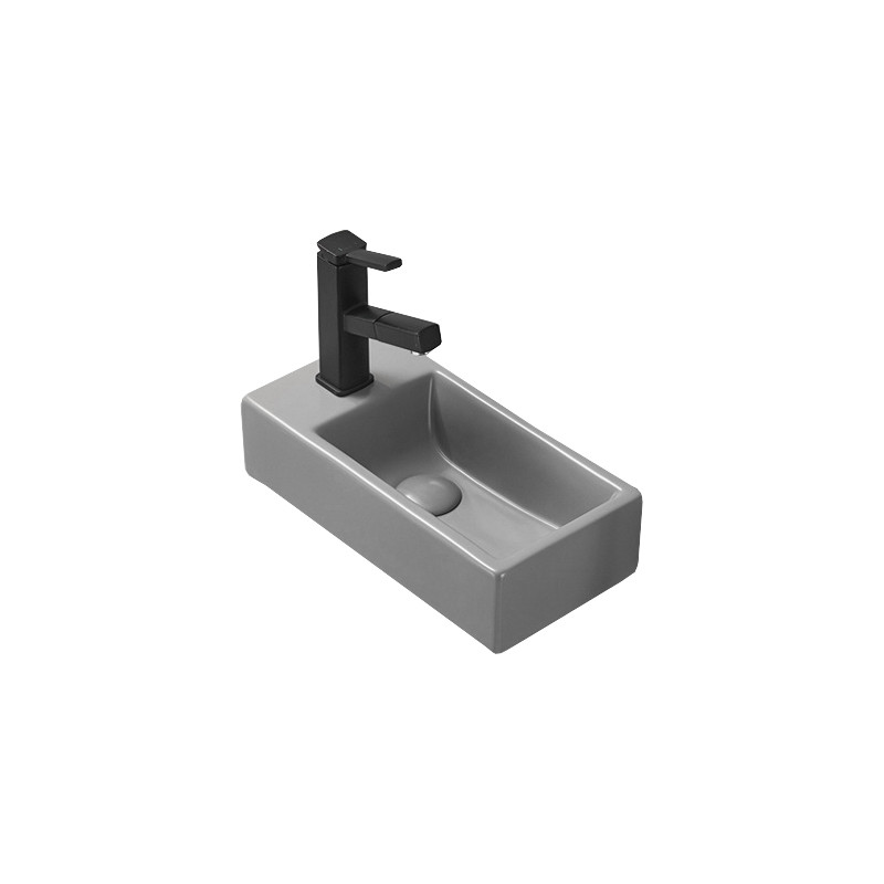 Mexen Inez lavabo à poser droit 40 x 20 cm, gris clair mat - 21484061R