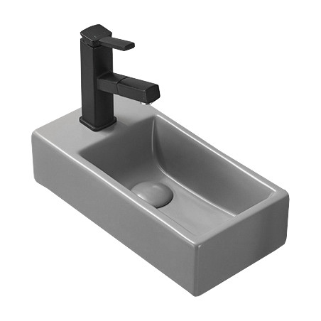 Mexen Inez lavabo sur plan droit 40 x 20 cm, gris clair mat - 21484061R