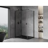 Mexen Mist-H T cabine de douche pivotante gauche 90 x 85 cm, transparent, noir - 8A5T-090-085-70-00-L