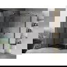 Mexen Mist H T cabine de douche pivotante gauche 115 x 100 cm, transparent, noir - 8A5T-115-100-70-00-L
