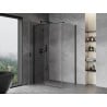 Mexen Mist H T cabine de douche pivotante gauche 100 x 110 cm, transparent, noir - 8A5T-100-110-70-00-L