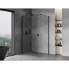 Mexen Mist H T cabine de douche pivotante gauche 100 x 110 cm, transparent, noir - 8A5T-100-110-70-00-L