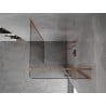 Mexen Mist-H T cabine de douche pivotante droite 75 x 75 cm, transparent, cuivre brossé - 8A5T-075-075-65-00-P