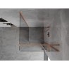 Mexen Mist-H T cabine de douche pivotante droite 95 x 95 cm, transparent, cuivre brossé - 8A5T-095-095-65-00-P