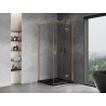 Mexen Mist-H T cabine de douche pivotante droite 95 x 95 cm, transparent, cuivre brossé - 8A5T-095-095-65-00-P