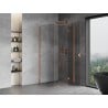 Mexen Mist-H T cabine de douche pivotante droite 85 x 85 cm, transparent, cuivre brossé - 8A5T-085-085-65-00-P