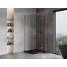 Mexen Mist-H T cabine de douche pivotante droite 100 x 100 cm, transparent, cuivre brossé - 8A5T-100-100-65-00-P