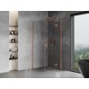 Mexen Mist-H T cabine de douche pivotante droite 95 x 95 cm, transparent, cuivre brossé - 8A5T-095-095-65-00-P